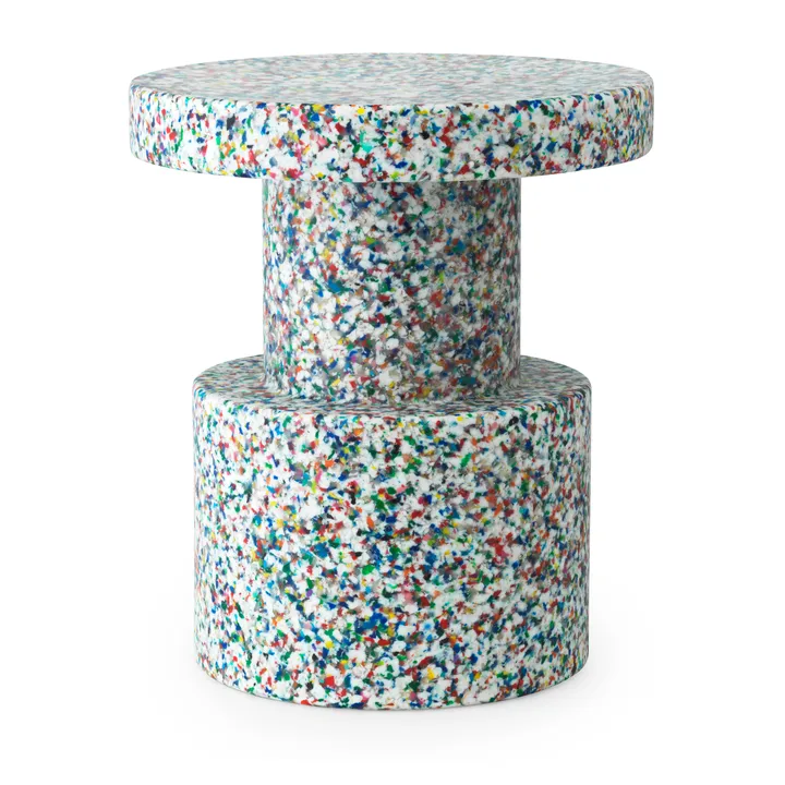 Bit pyöreä jakkara - Valkoinen-monivärinen, Ø36x42 cm - Normann Copenhagen