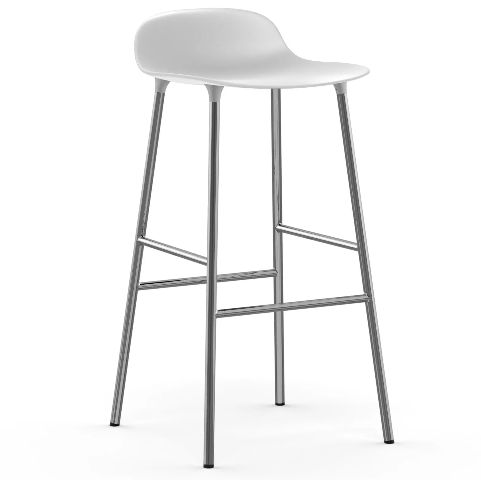 Form baarituoli kromatut jalat 75 cm, Valkoinen Normann Copenhagen