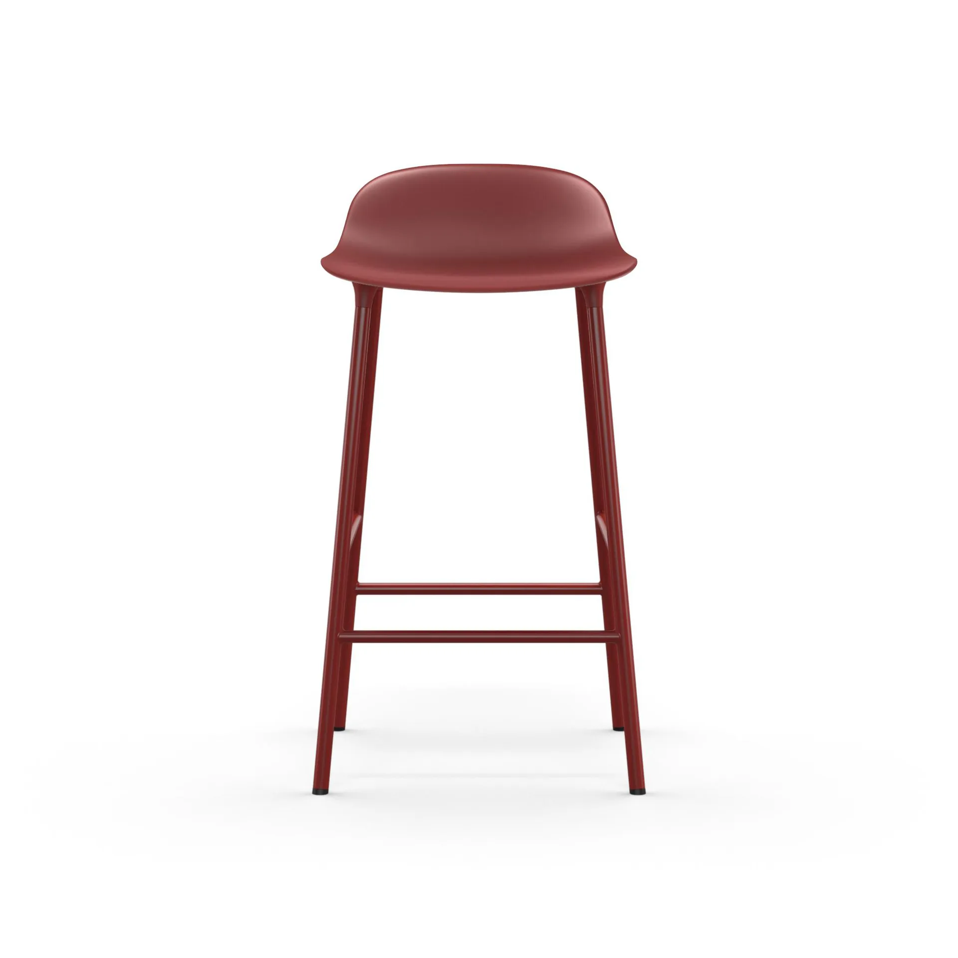 Form baarituoli matala, Red, punaiseksi lakatut teräsjalat Normann Copenhagen