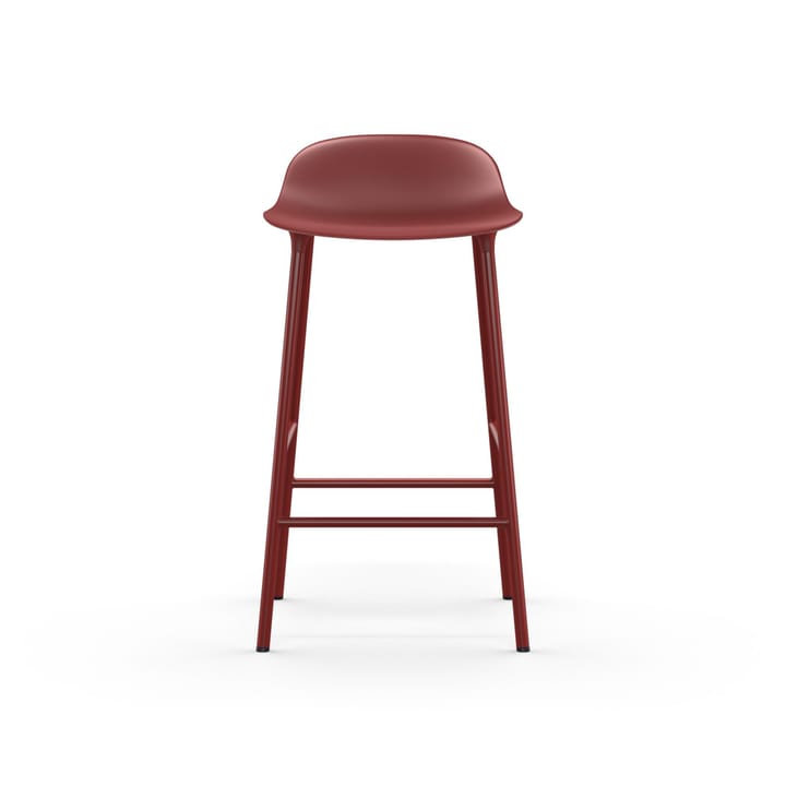 Form baarituoli matala, Red, punaiseksi lakatut teräsjalat Normann Copenhagen