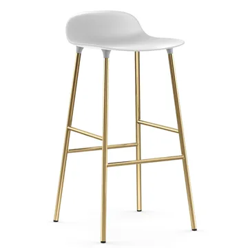 Form baarituoli messinkijalat 75 cm - Valkoinen - Normann Copenhagen