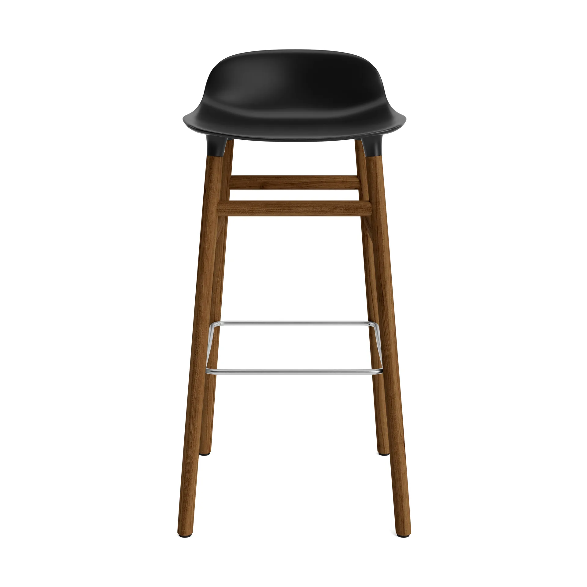 Form baarituoli saksanpähkinäjalat 75 cm, musta Normann Copenhagen