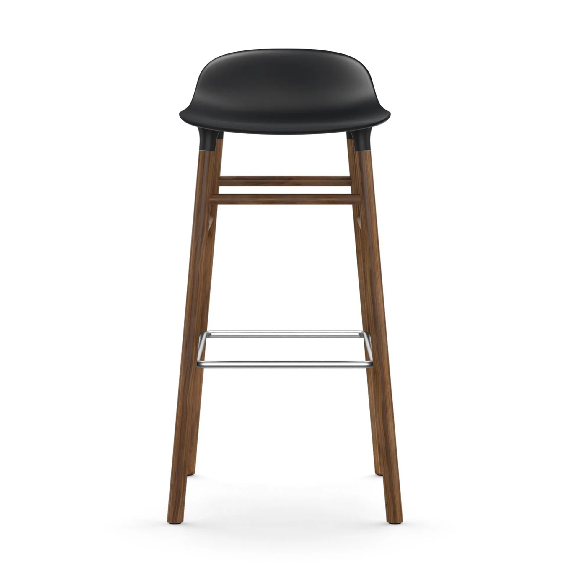 Form baarituoli saksanpähkinäjalat 75 cm, musta Normann Copenhagen