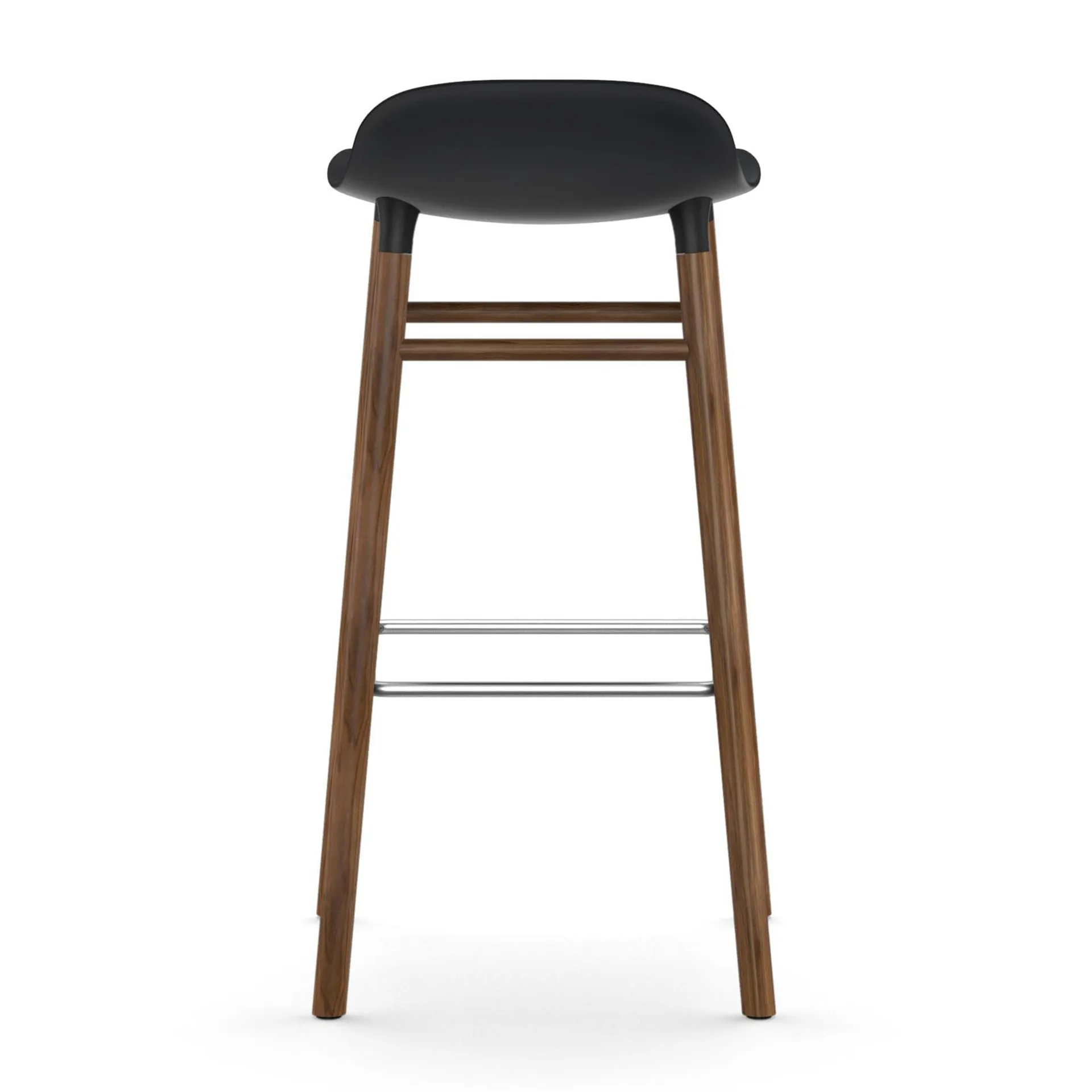 Form baarituoli saksanpähkinäjalat 75 cm, musta Normann Copenhagen