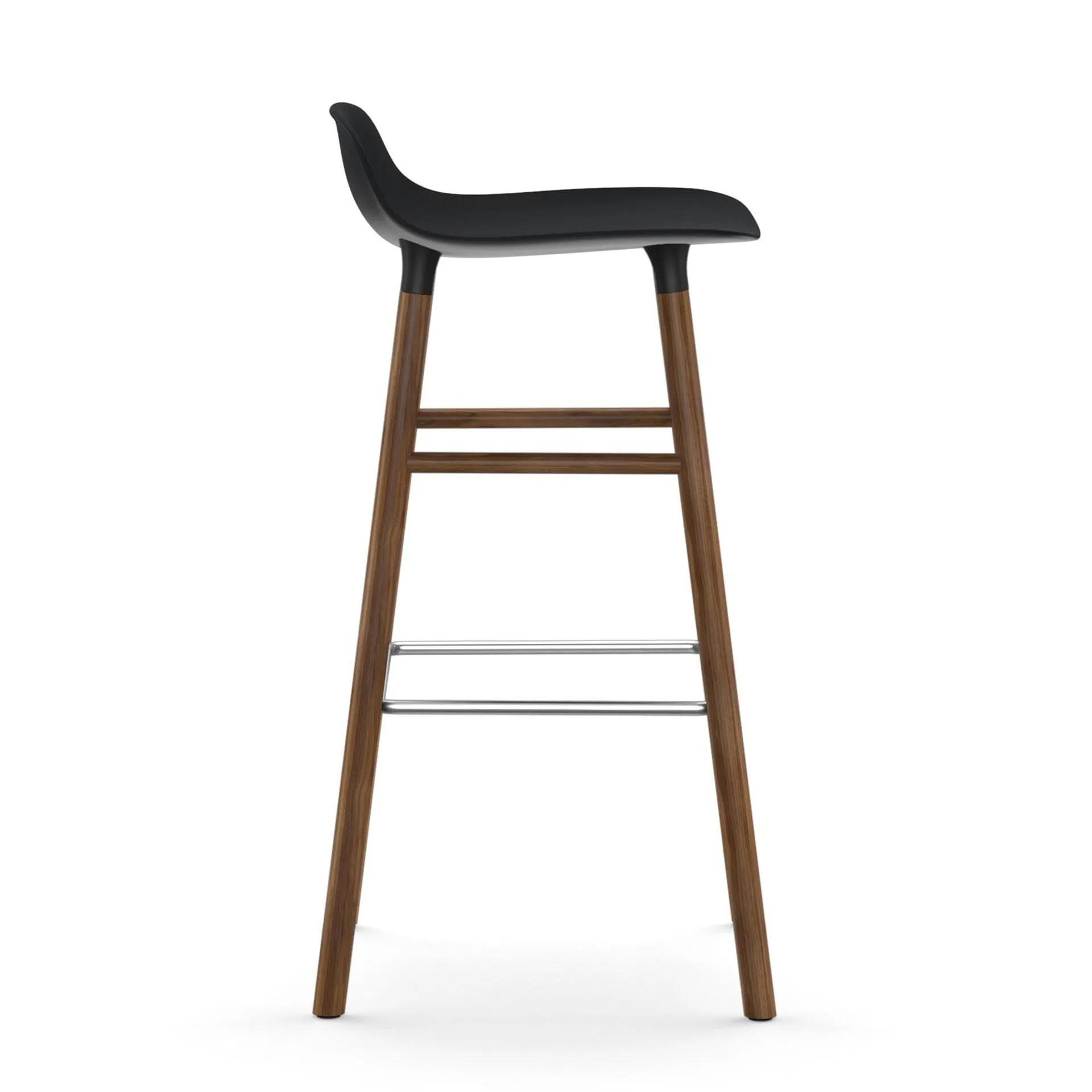 Form baarituoli saksanpähkinäjalat 75 cm, musta Normann Copenhagen