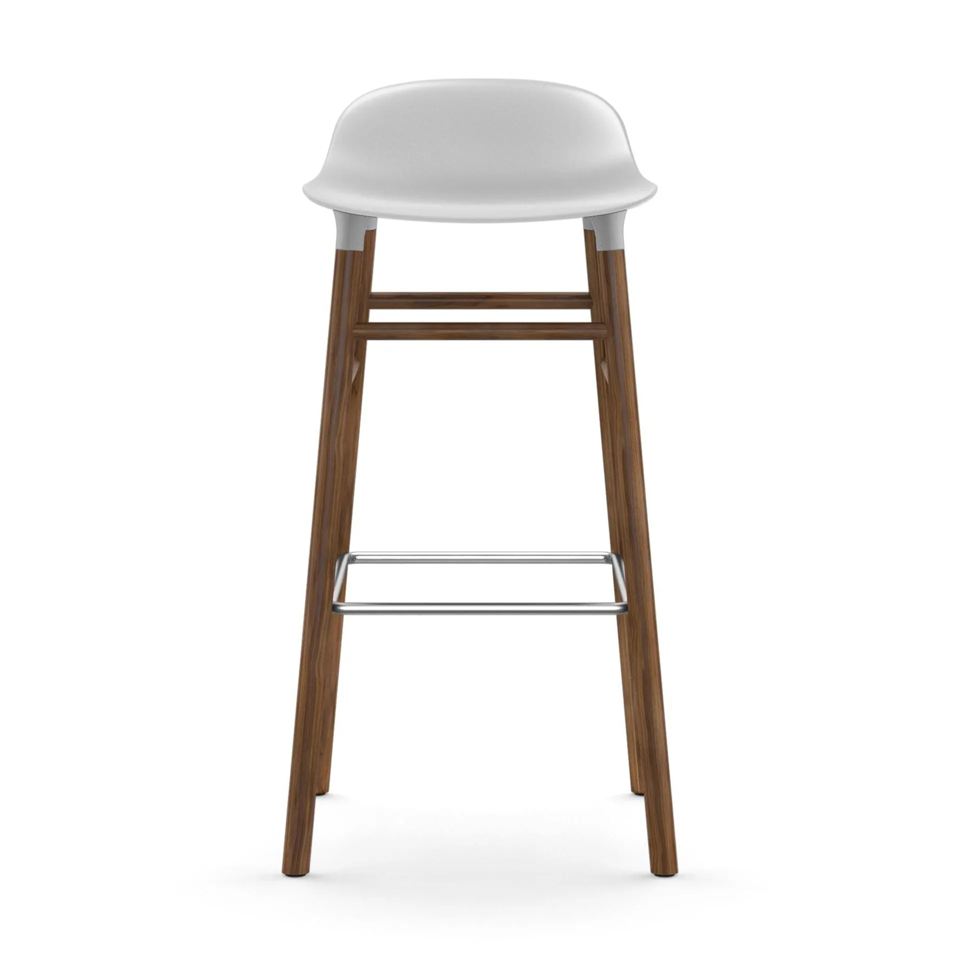 Form baarituoli saksanpähkinäjalat 75 cm, valkoinen Normann Copenhagen