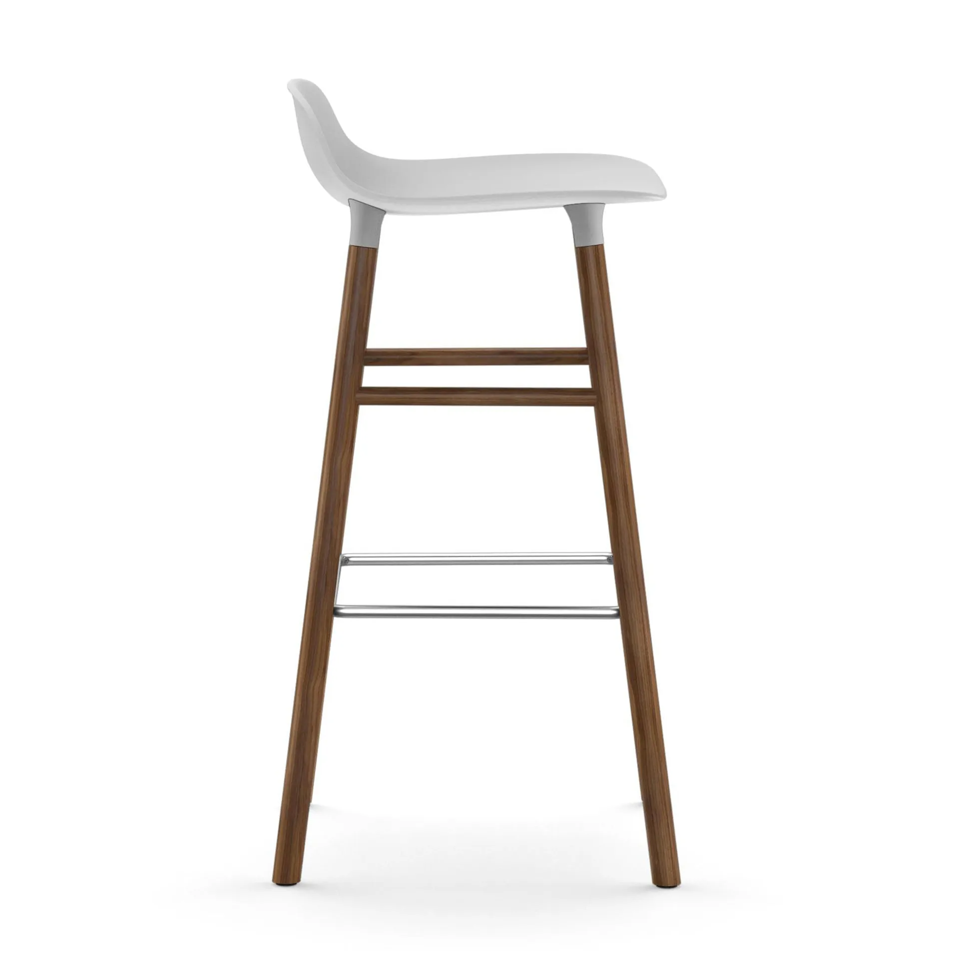 Form baarituoli saksanpähkinäjalat 75 cm, valkoinen Normann Copenhagen