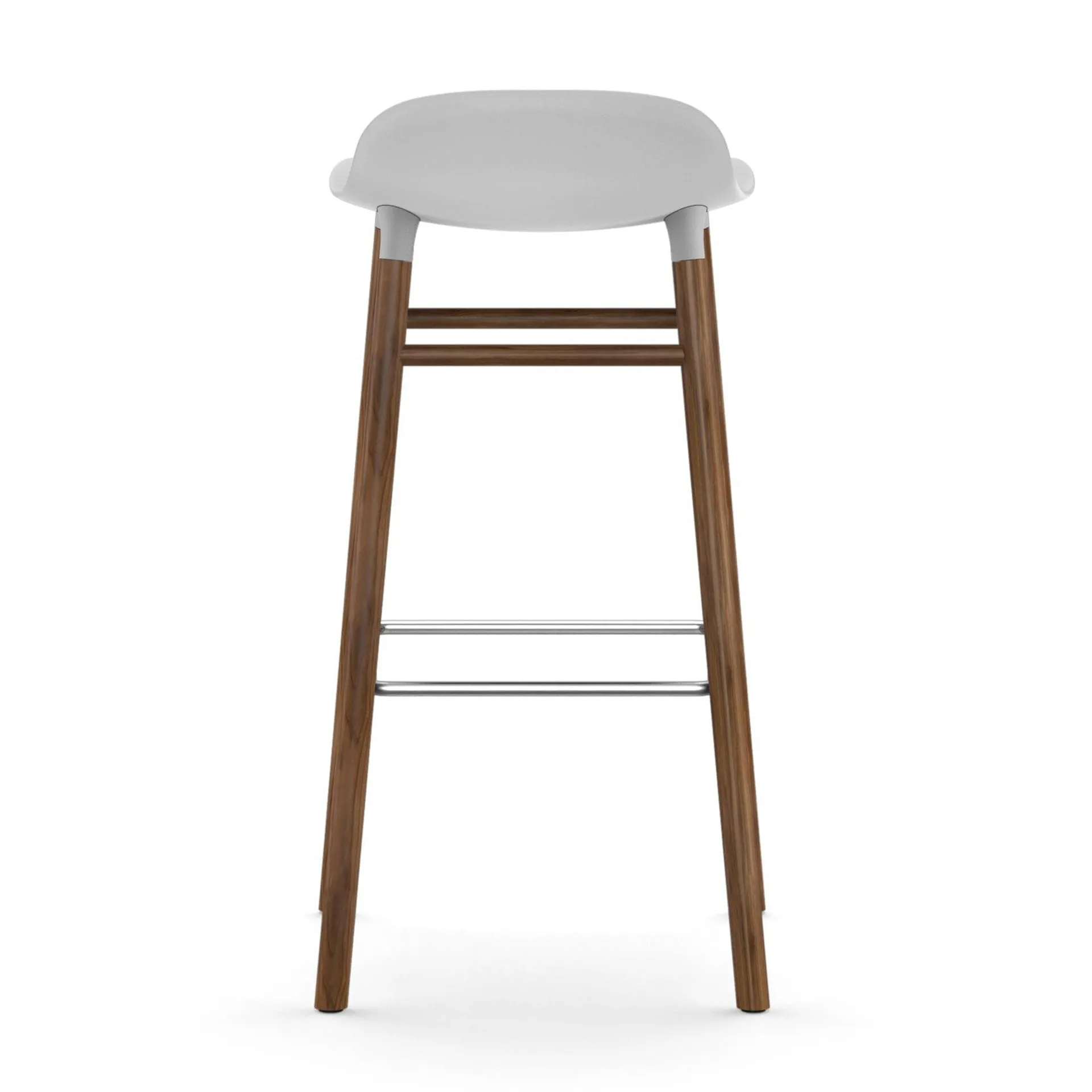 Form baarituoli saksanpähkinäjalat 75 cm, valkoinen Normann Copenhagen