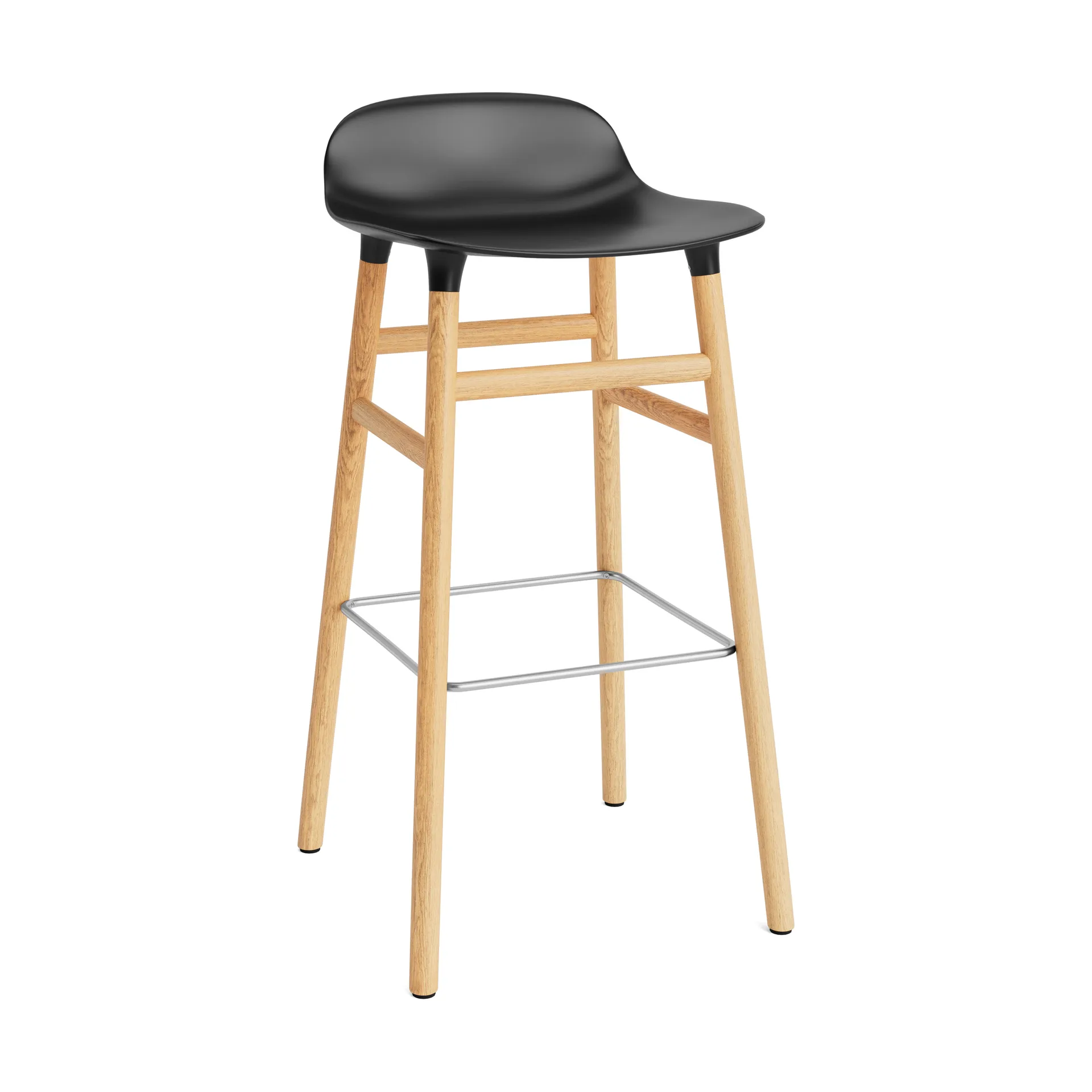 Form baarituoli tammijalat 75 cm, musta Normann Copenhagen