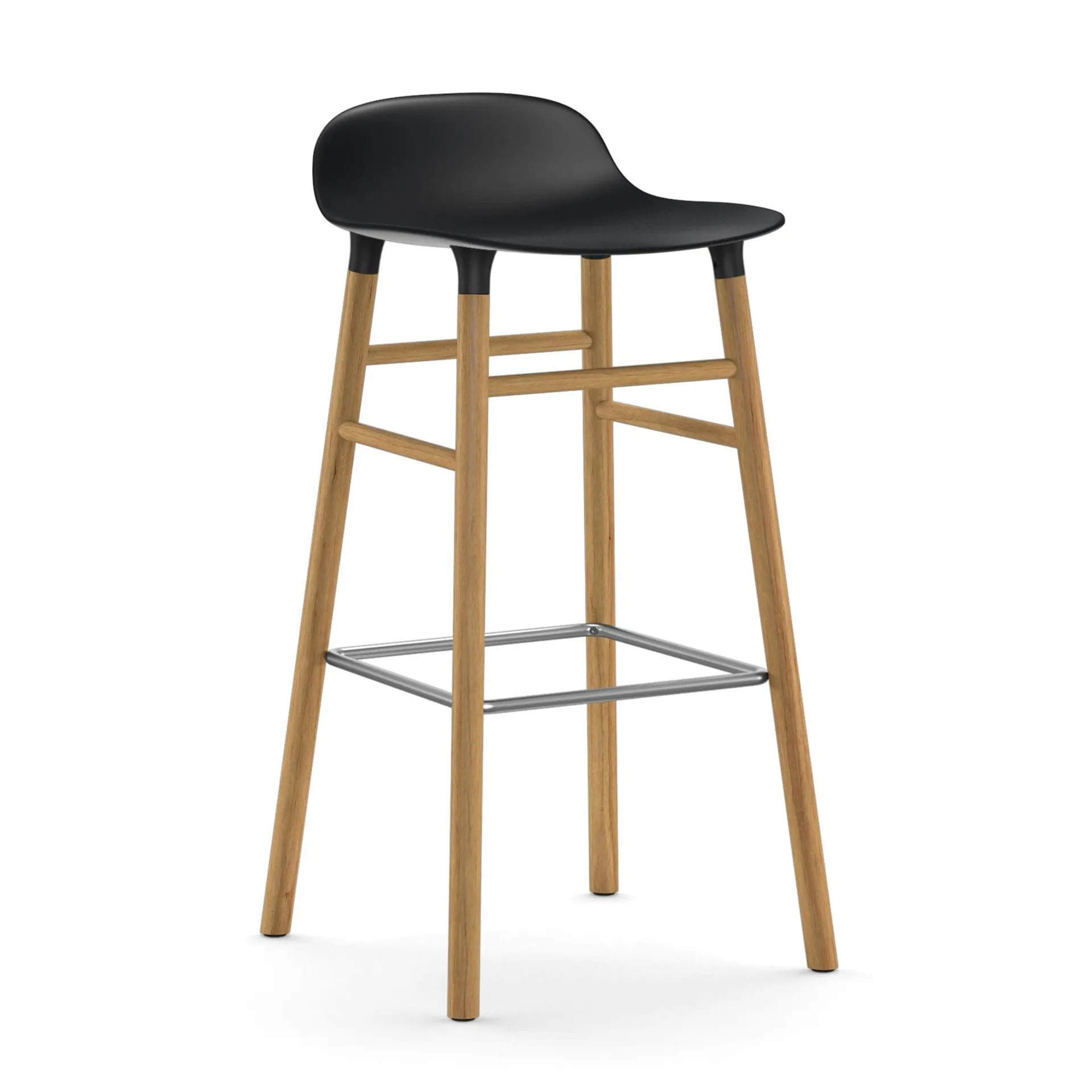 Form baarituoli tammijalat 75 cm, musta Normann Copenhagen