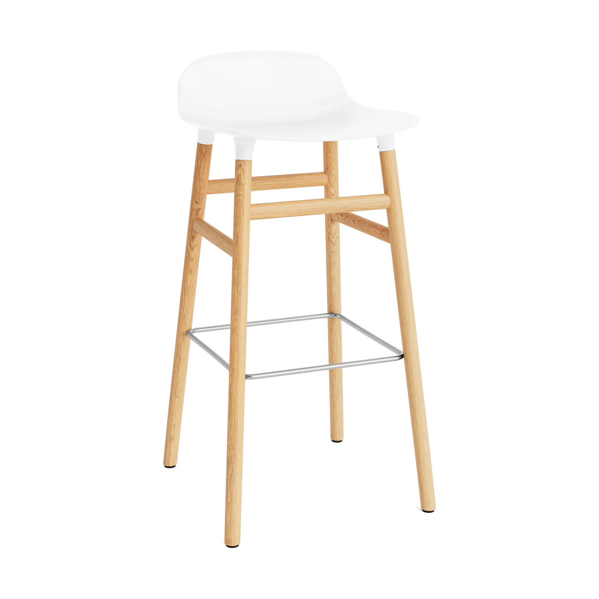 Form baarituoli tammijalat 75 cm, valkoinen Normann Copenhagen