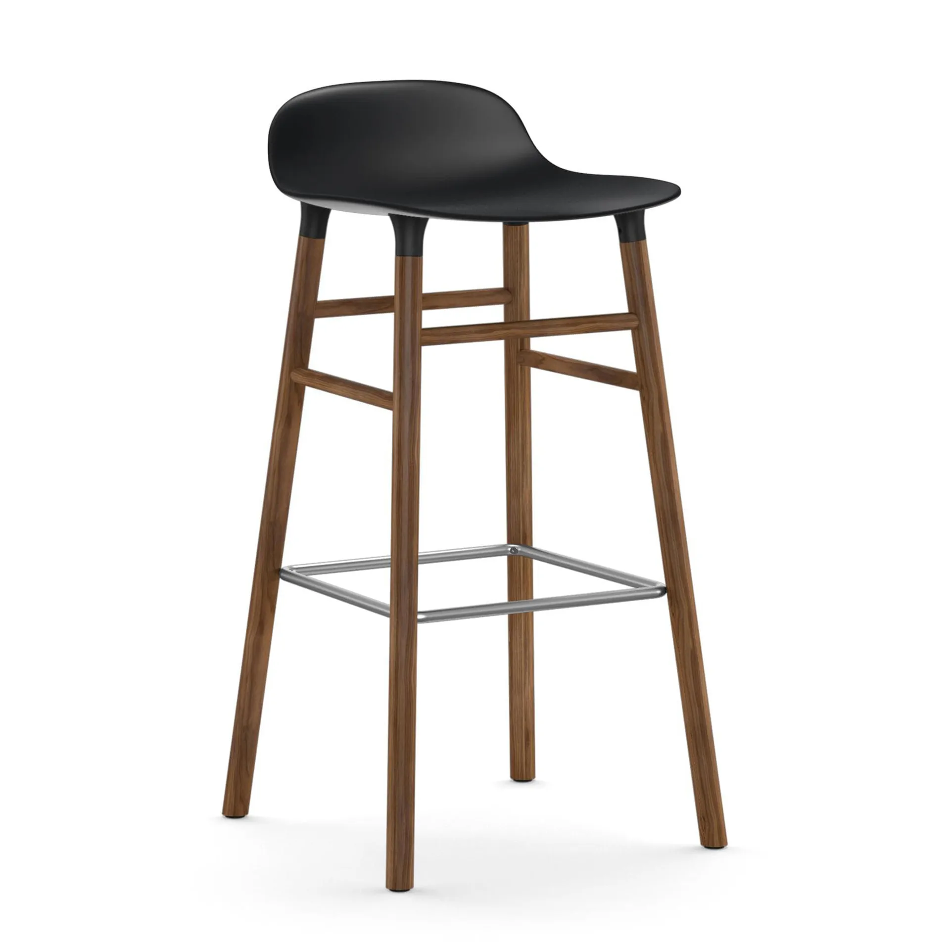 Form Chair baarijakkara pähkinäjalat, musta Normann Copenhagen