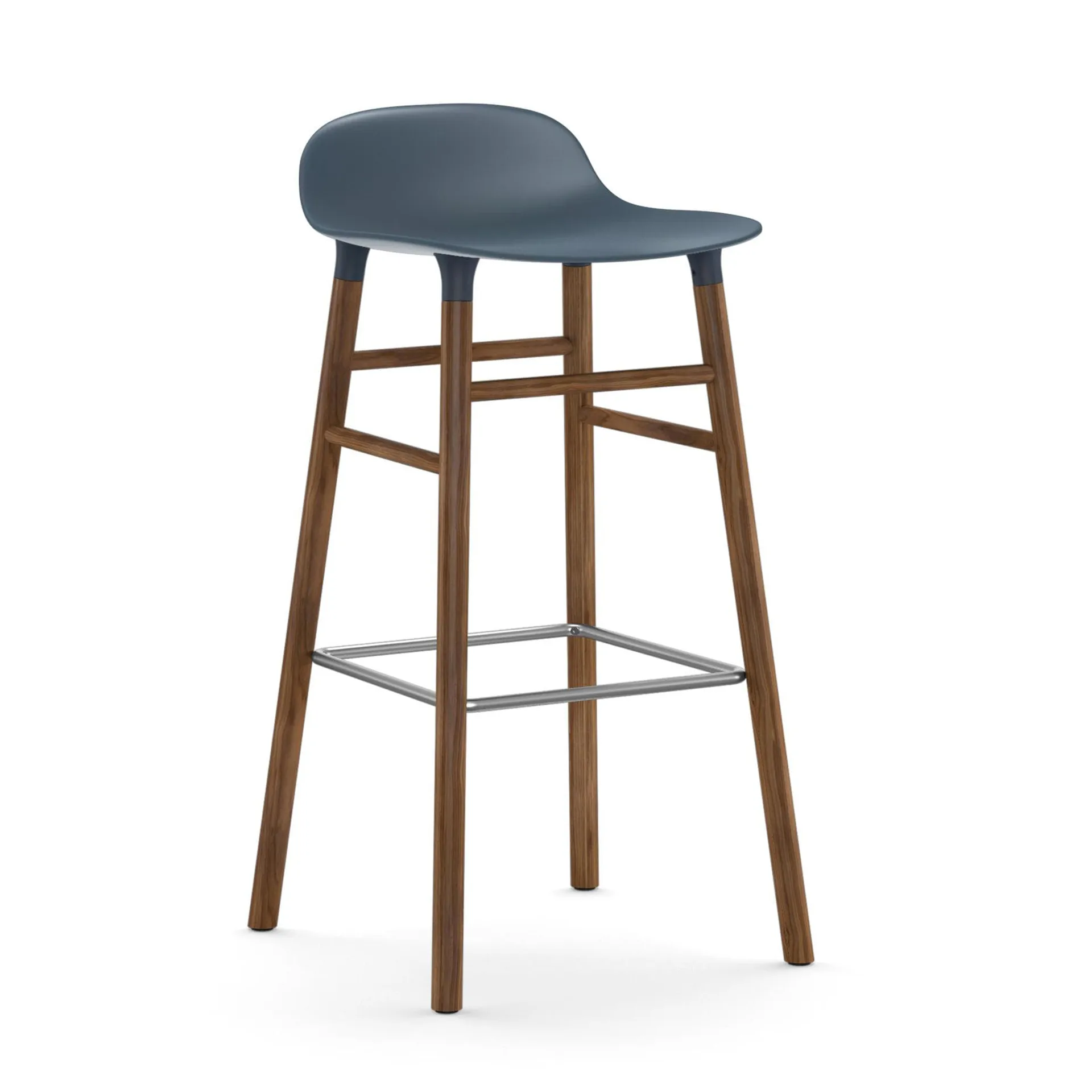 Form Chair baarijakkara pähkinäjalat, sininen Normann Copenhagen