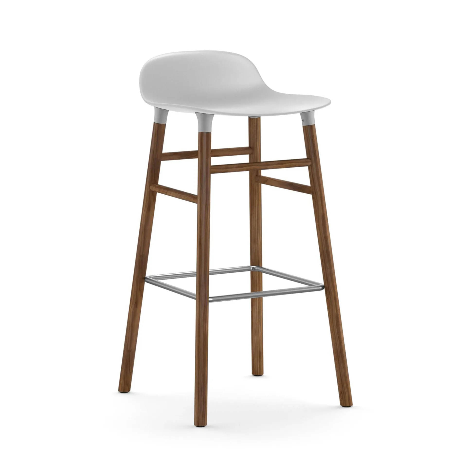 Form Chair baarijakkara pähkinäjalat, valkoinen Normann Copenhagen