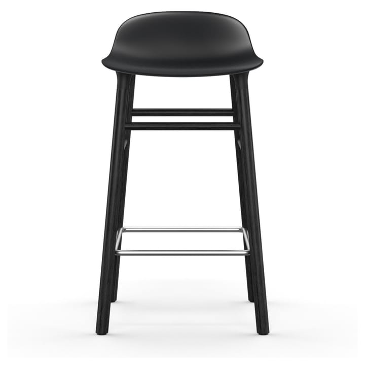 Form Chair -baarituoli lakatut tammijalat 65 cm, Musta Normann Copenhagen