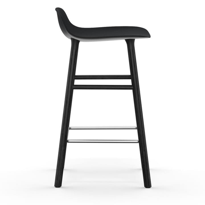 Form Chair -baarituoli lakatut tammijalat 65 cm, Musta Normann Copenhagen