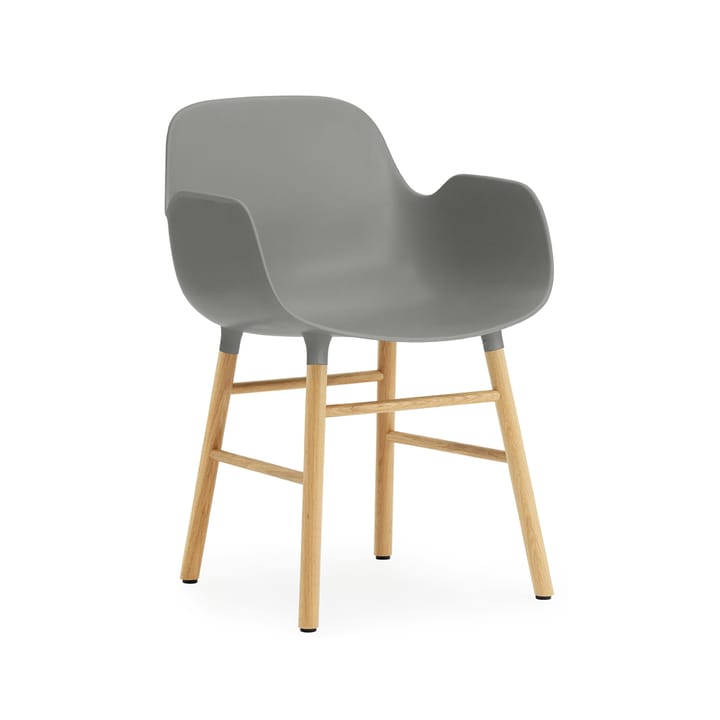Form käsinojallinen tuoli - Grey, tammijalat - Normann Copenhagen