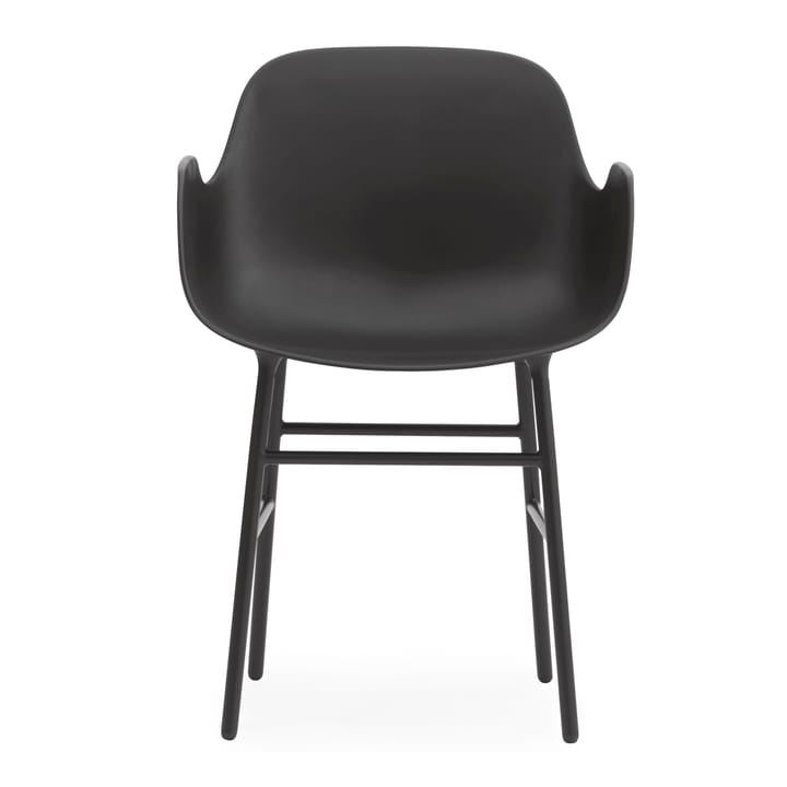 Form käsinojallinen tuoli metallijalat, Musta Normann Copenhagen