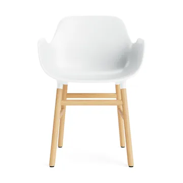 Form käsinojallinen tuoli - White, tammijalat - Normann Copenhagen
