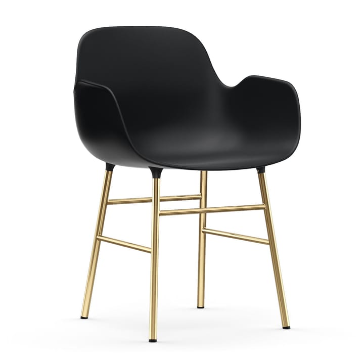 Form nojatuoli messinkijalat - Musta - Normann Copenhagen