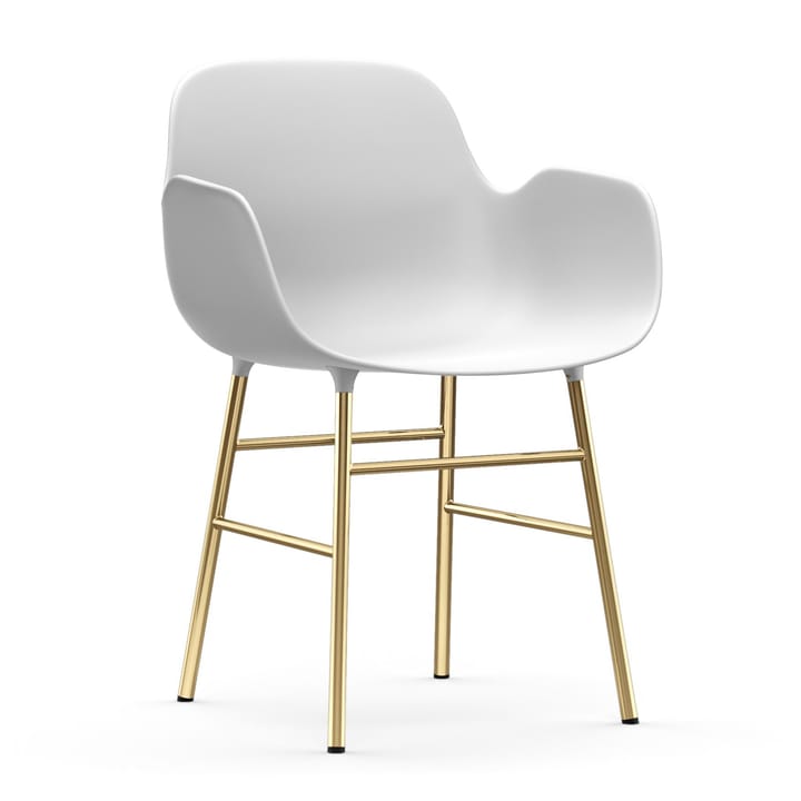 Form nojatuoli messinkijalat - Valkoinen - Normann Copenhagen