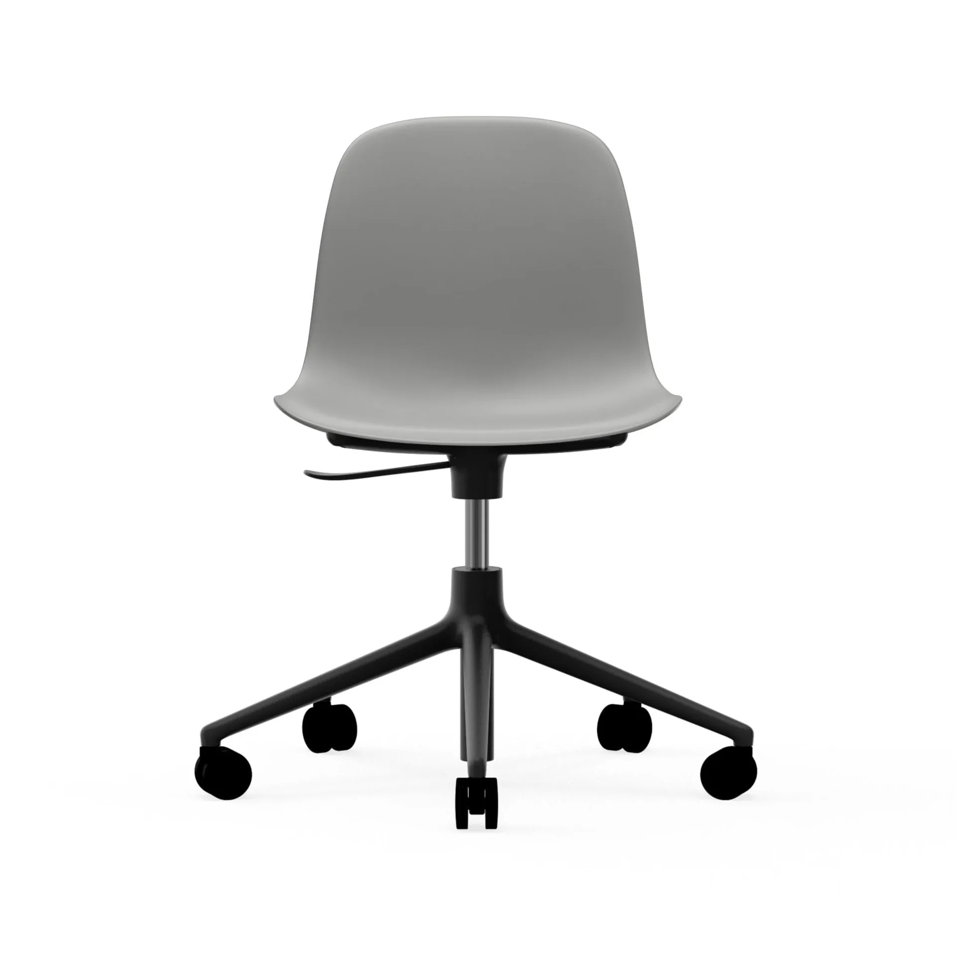 Form pyörivä tuoli, 5W työtuoli, Harmaa, musta alumiini, pyörät Normann Copenhagen