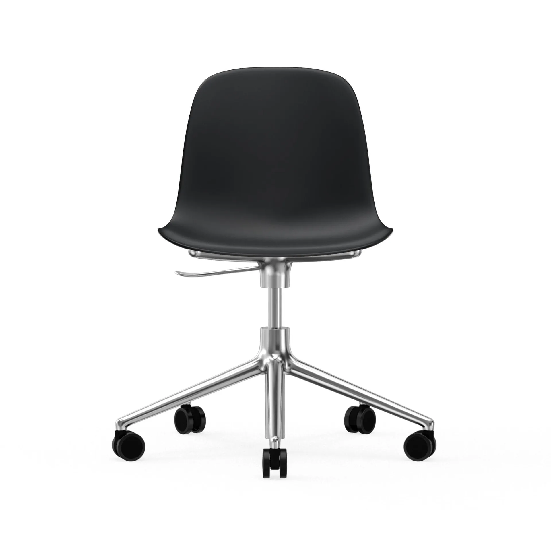 Form pyörivä tuoli, 5W työtuoli, Musta, alumiini, pyörät Normann Copenhagen