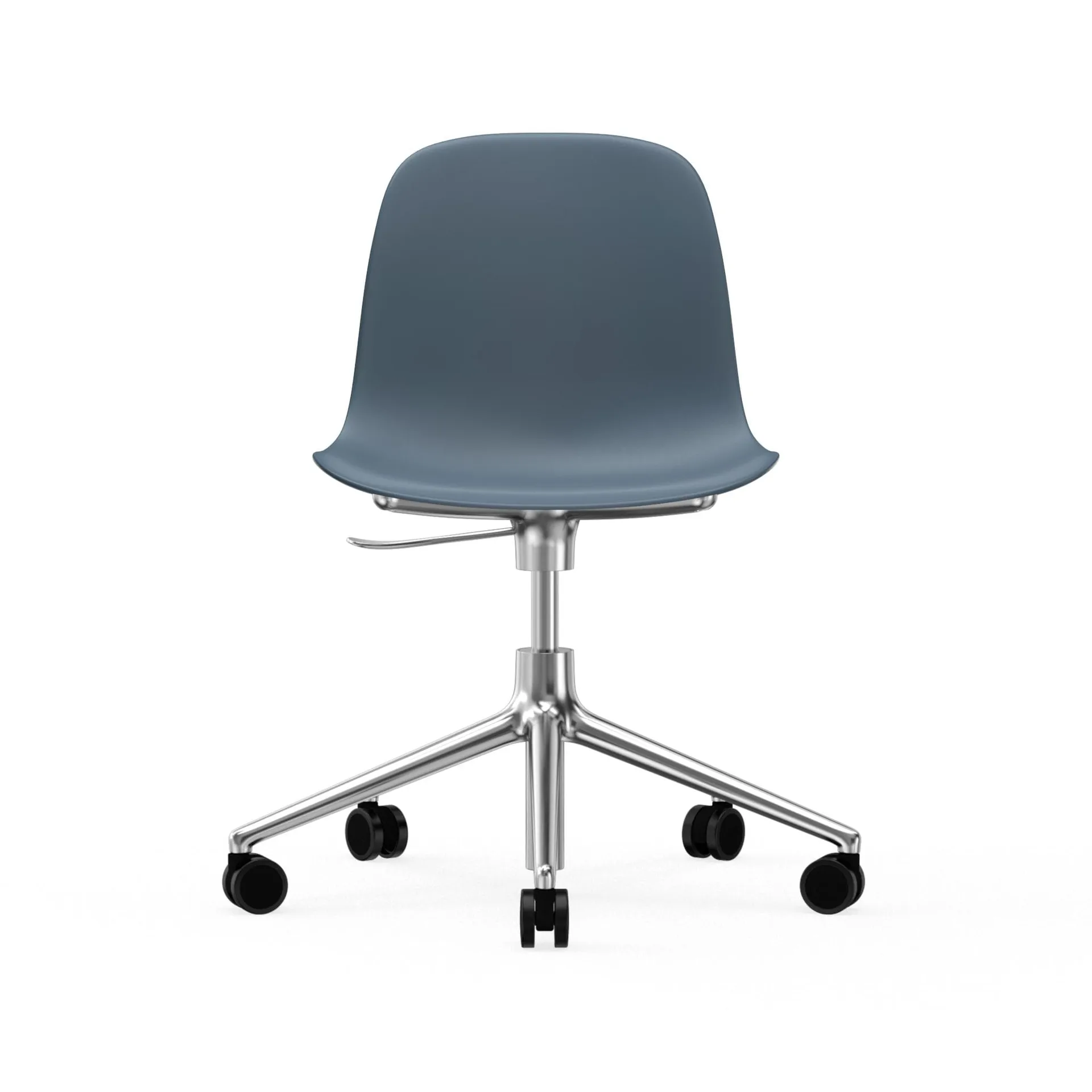 Form pyörivä tuoli, 5W työtuoli, Sininen, alumiini, pyörät Normann Copenhagen