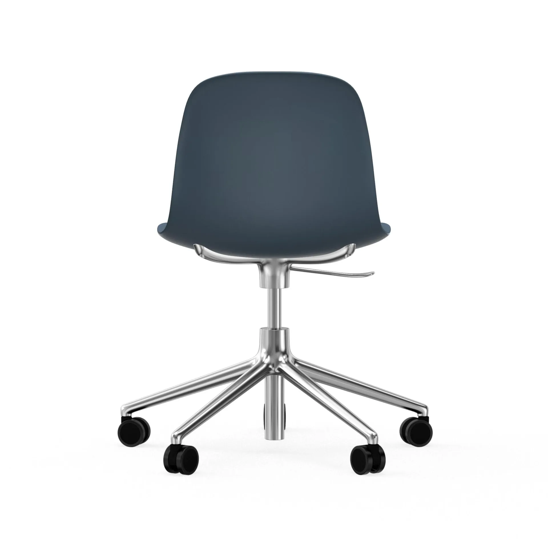 Form pyörivä tuoli, 5W työtuoli, Sininen, alumiini, pyörät Normann Copenhagen