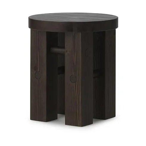 Fyr pyöreä jakkara 45 cm, Dark brown, Ø40x45 cm Normann Copenhagen