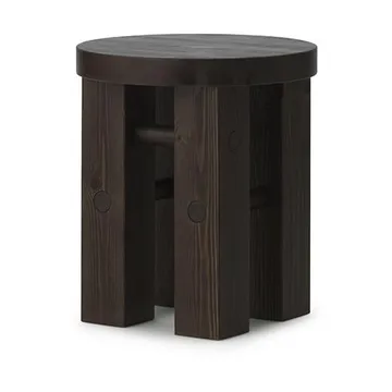 Fyr pyöreä jakkara 45 cm - Dark brown, Ø40x45 cm - Normann Copenhagen