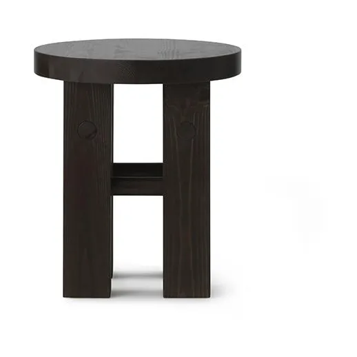 Fyr pyöreä jakkara 45 cm, Dark brown, Ø40x45 cm Normann Copenhagen