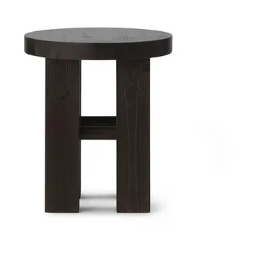 Fyr pyöreä jakkara 45 cm - Dark brown, Ø40x45 cm - Normann Copenhagen