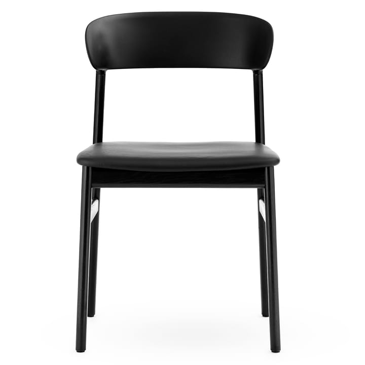 Herit tuoli, nahkaverhoilu musta tammi, Musta Normann Copenhagen