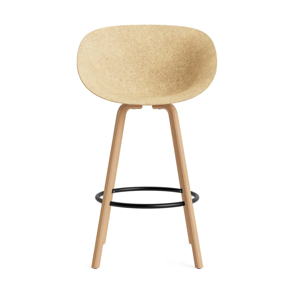 Mat Bar Armchair käsinojallinen tuoli 75 cm, Hemp-beech-black steel Normann Copenhagen