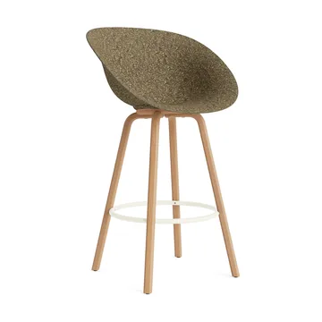 Mat Bar Armchair käsinojallinen tuoli 75 cm - Seaweed-beech-cream steel - Normann Copenhagen