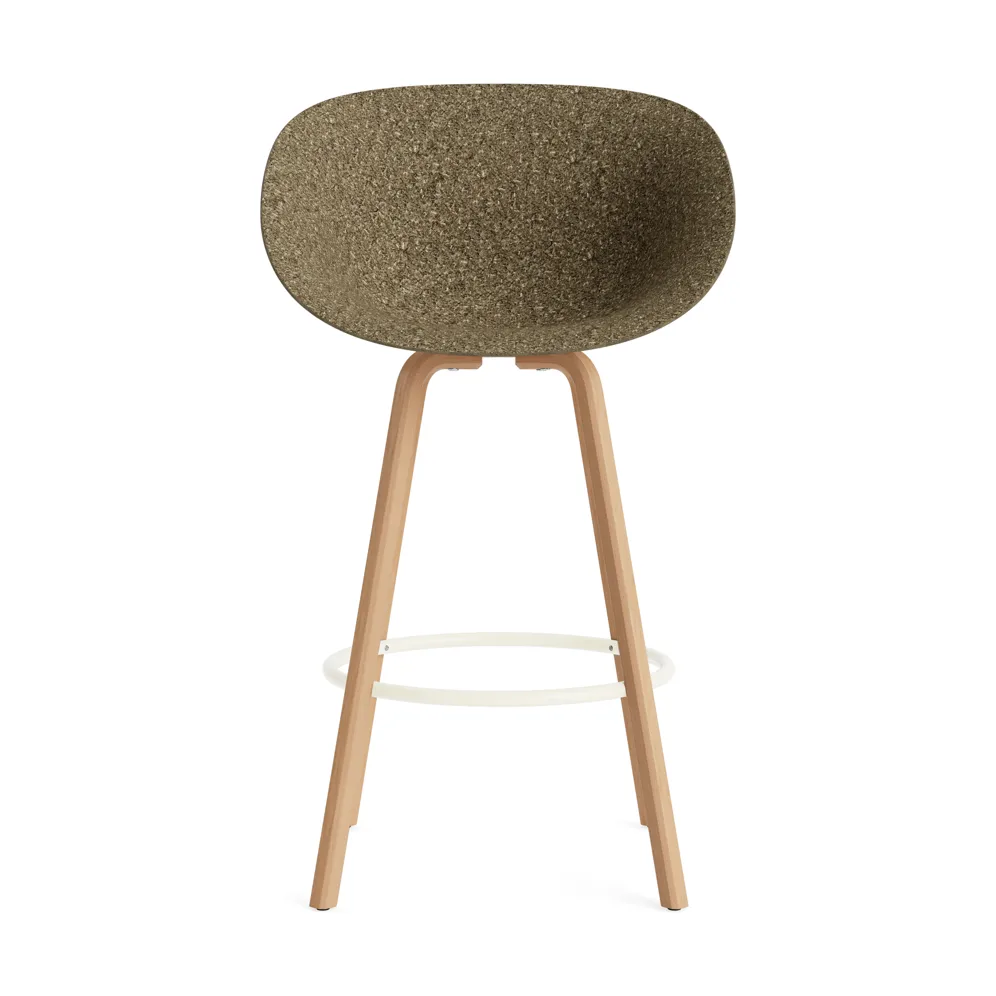 Mat Bar Armchair käsinojallinen tuoli 75 cm, Seaweed-beech-cream steel Normann Copenhagen