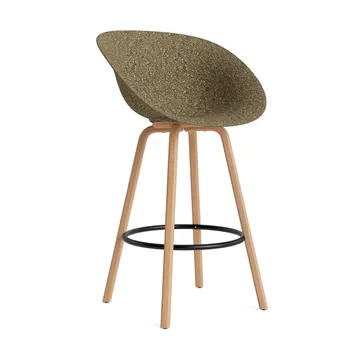Mat Bar Armchair käsinojallinen tuoli 75 cm - Seaweed-pyökki-musta teräs - Normann Copenhagen