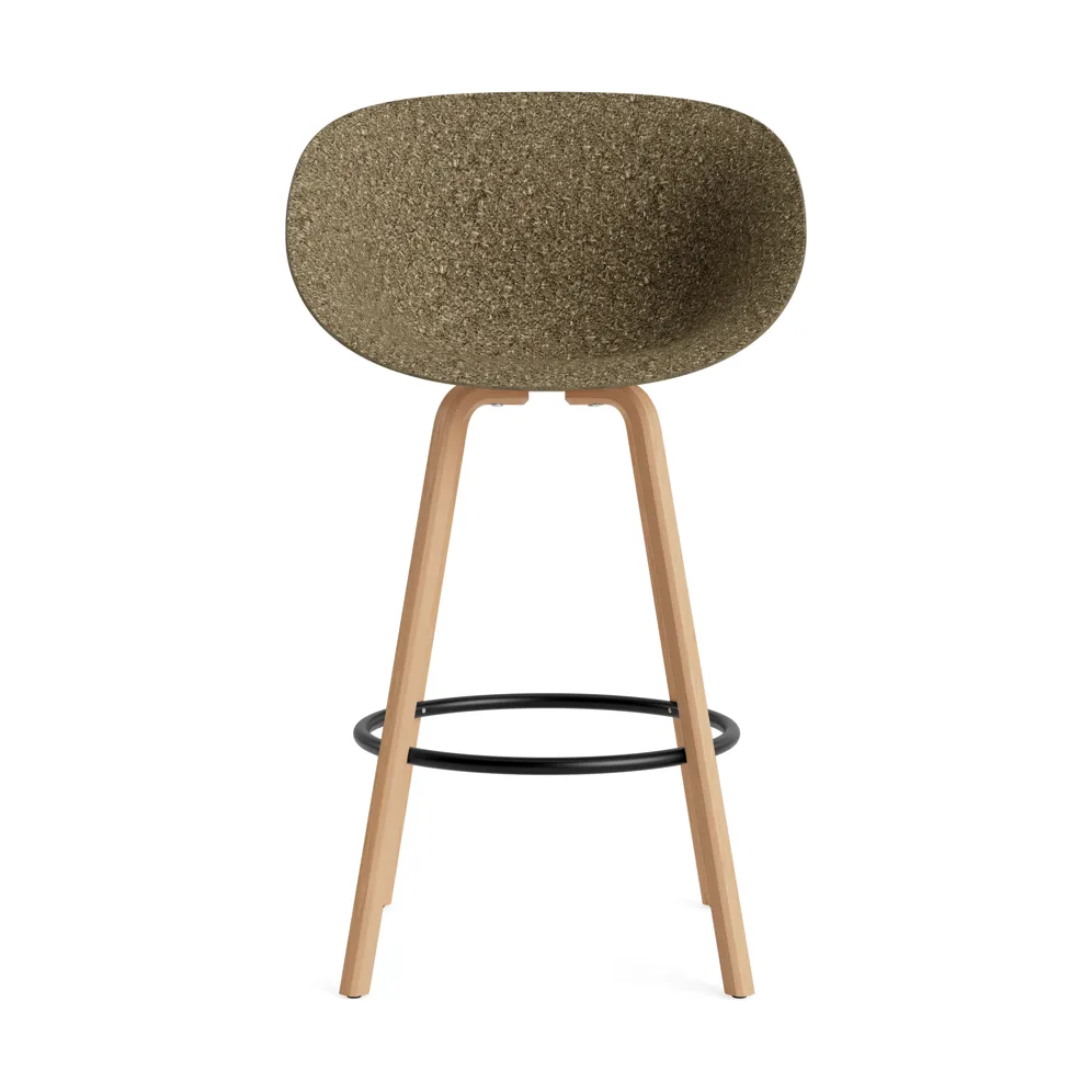 Mat Bar Armchair käsinojallinen tuoli 75 cm, Seaweed-pyökki-musta teräs Normann Copenhagen