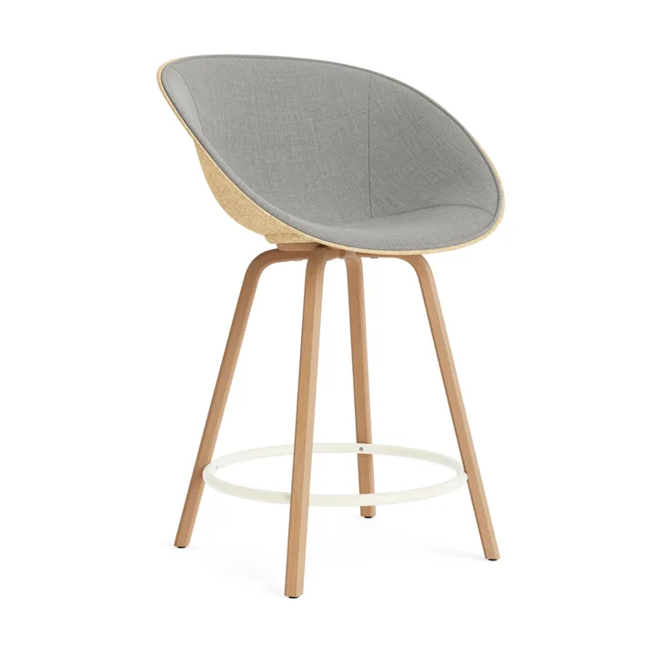 Mat Bar Armchair käsinojallinen tuoli etupuoliverhoiltu 65 cm - Remix 133-hemp-beech-cream steel. - Normann Copenhagen