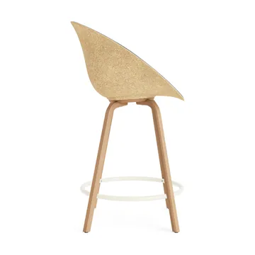 Mat Bar Armchair käsinojallinen tuoli etupuoliverhoiltu 65 cm - Remix 133-hemp-beech-cream steel. - Normann Copenhagen