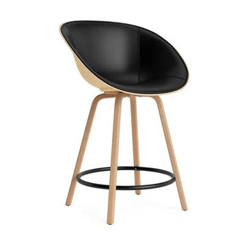 Mat Bar Armchair käsinojallinen tuoli etupuoliverhoiltu 65 cm - Ultra 41599-hemp-beech-black steel - Normann Copenhagen