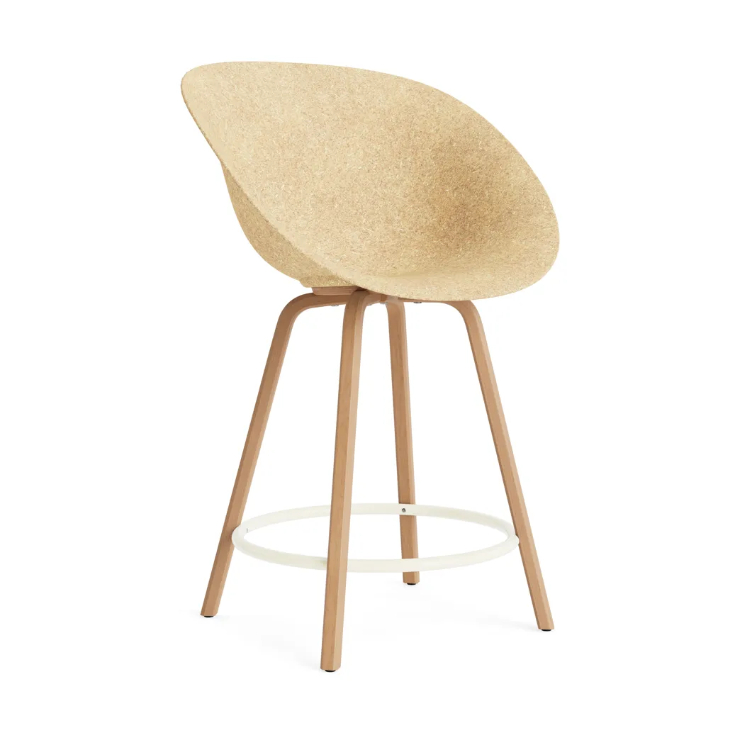 Mat Bar Armchair käsinojatuoli 65 cm, Hemp-beech-cream steel Normann Copenhagen
