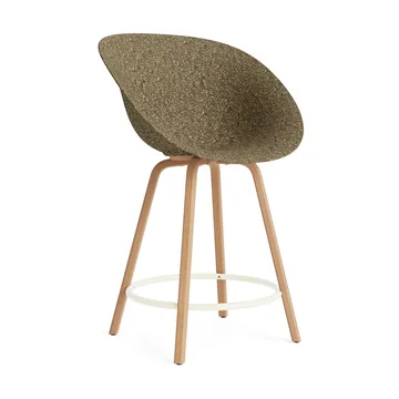 Mat Bar Armchair käsinojatuoli 65 cm - Seaweed-pyökki-cream steel - Normann Copenhagen