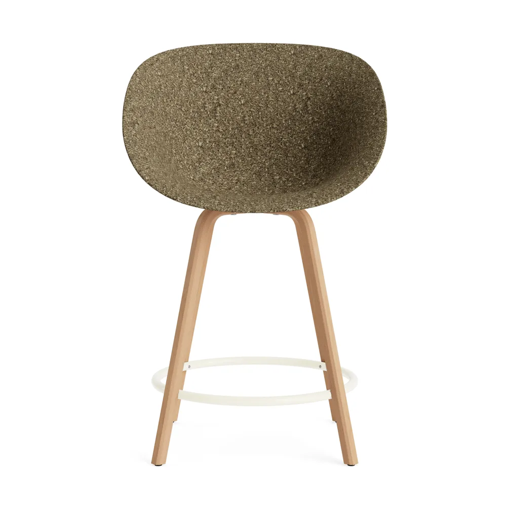 Mat Bar Armchair käsinojatuoli 65 cm, Seaweed-pyökki-cream steel Normann Copenhagen