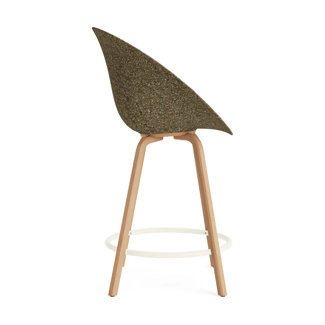 Mat Bar Armchair käsinojatuoli 65 cm, Seaweed-pyökki-cream steel Normann Copenhagen