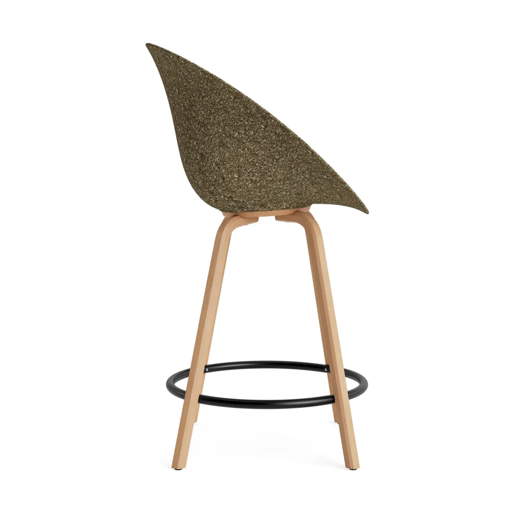 Mat Bar Armchair käsinojatuoli 65 cm, Seaweed-pyökki-musta teräs Normann Copenhagen