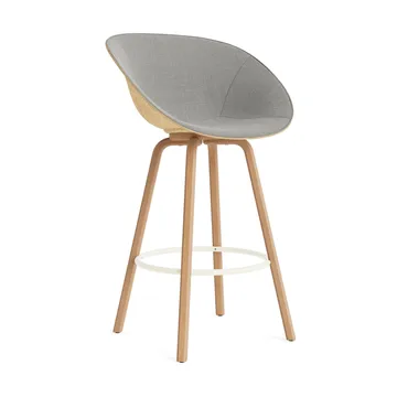 Mat Bar Armchair käsinojatuoli etupuoliverhoiltu 75 cm - Remix 133-hemp-beech-cream steel. - Normann Copenhagen