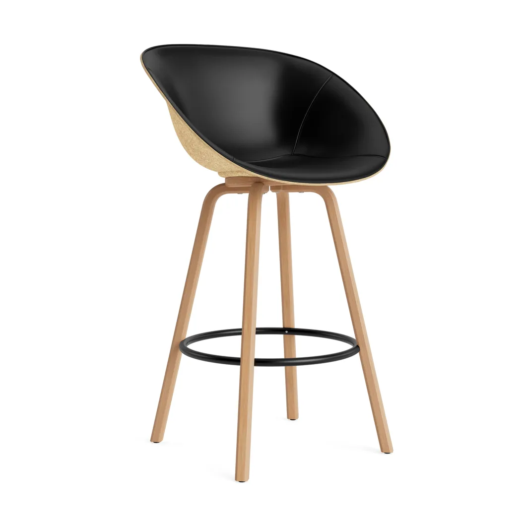 Mat Bar Armchair käsinojatuoli etupuoliverhoiltu 75 cm, Ultra 41599-hemp-beech-black steel Normann Copenhagen
