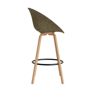 Mat Bar Armchair käsinojatuoli etupuoliverhoiltu 75 cm - Ultra 41599-seaweed-beech-black steel - Normann Copenhagen